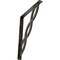 Ekena Millwork Loera Wrought Iron Bracket, (Single center brace), Antiqued Warm Silver 1 1/2"W x 12"D x 15"H BKTM01X12X15SLOAWS - alternate 1